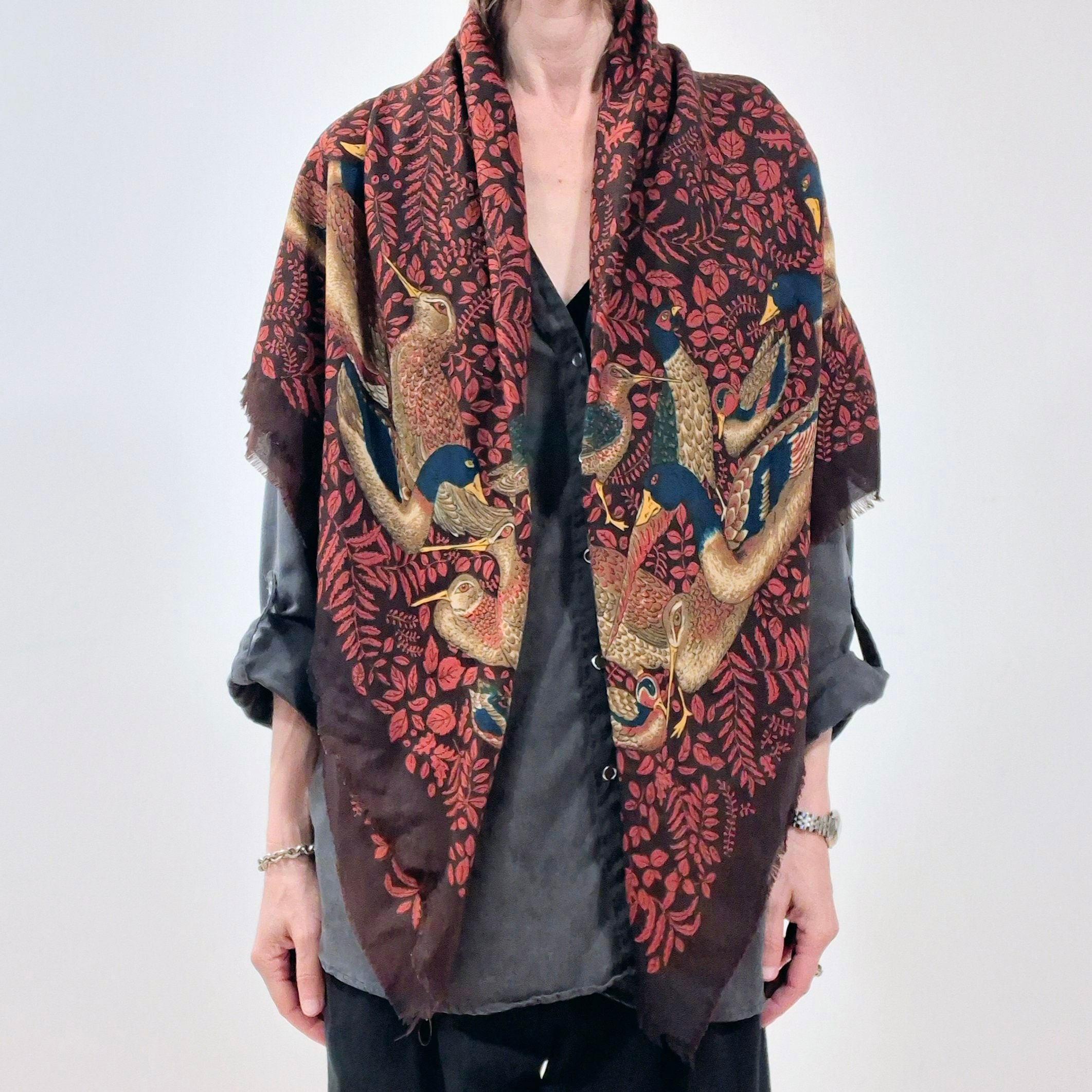 Duck Print Square Shawl