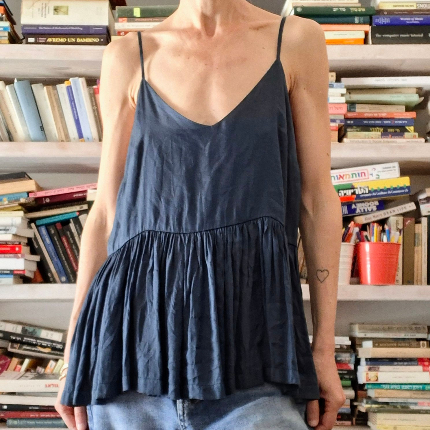 Common Raven Gathered Babydoll Cami Top Size 42/L
