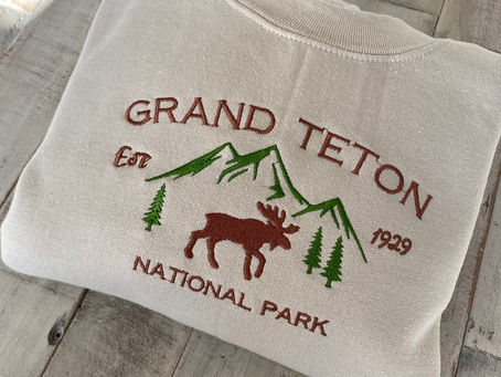 Grand Teton National Park Embroidered Collection: Celebrate the Splendor