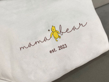 Custom Mama Bear Winnie the Pooh Embroidered