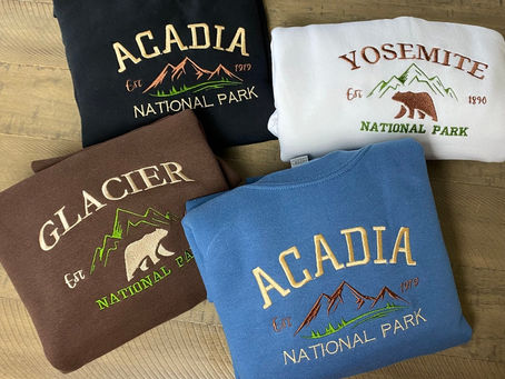 Custom Your National Park Embroidered Crewneck