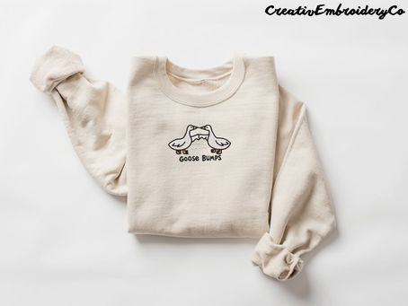 Embroidered Goose Bumps Sweatshirt