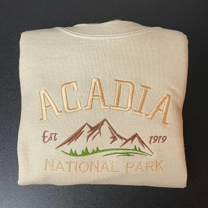 Acadia National Park Embroidered Crewneck-Embroidered 3 ideas
