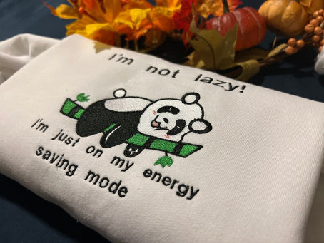Custom Panda Embroidered Sweatshirt: Your Unique Crewneck