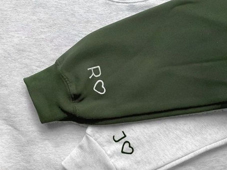 Initial Heart Custom Embroidered Crewneck: A Unique Personalized Gift Idea
