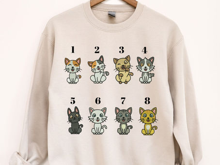 The Embroidered Cute Cat Sweatshirt