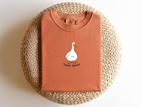 Embroidered Goofy Goose Comfort Colors T-Shirt