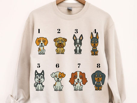 The Embroidered Cute Dog Sweatshirt