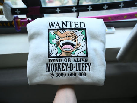 Personalizable Embroidered Luffy Most Wanted One