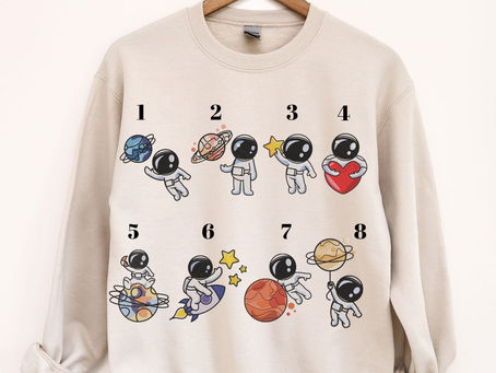 The Embroidered Cute Astronaut Sweatshirt