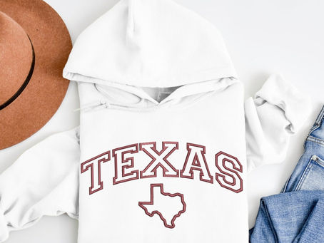 Embroidered Custom State Name Hoodies