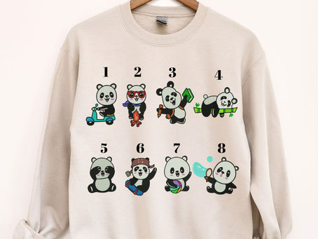 The Embroidered Cute Panda Sweatshirt