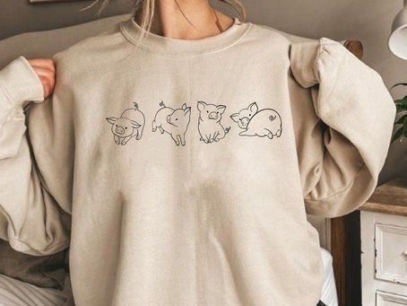 Cute Pigs Sweatshirt Lover Gift