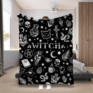 Witchy Occult Halloween Blanket