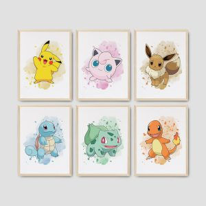 Pokemon Digital Art Gift Print