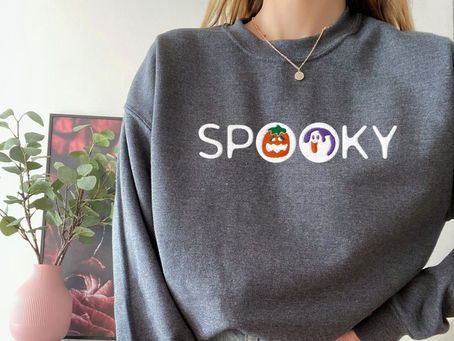 Embroidered Halloween Cookies Spooky Season