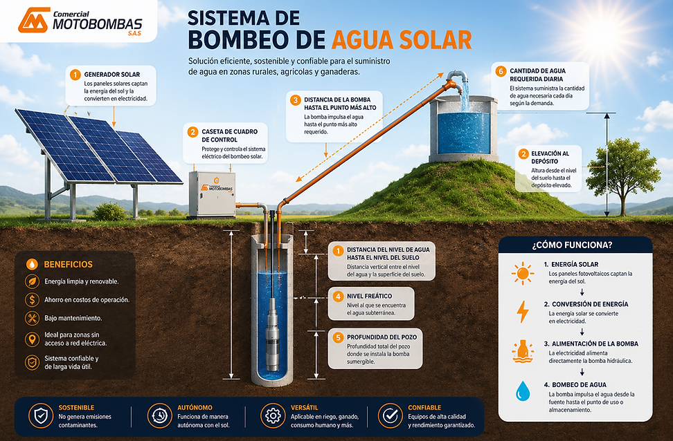 Diagrana de sistema de Bombeo Solar