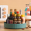 Thumbnail: Turntable Spice Rack Rotating Organiser Kitchen Holder for Spice Bottles Oil Ing