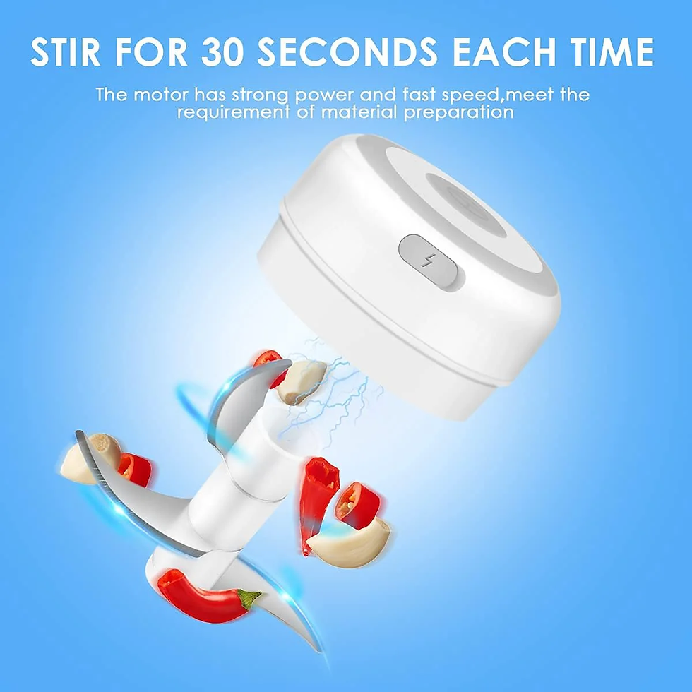Thumbnail: Electric 300ML Garlic Press Chopper Chili Onion Fruits Meat Mincer Blender Mixer