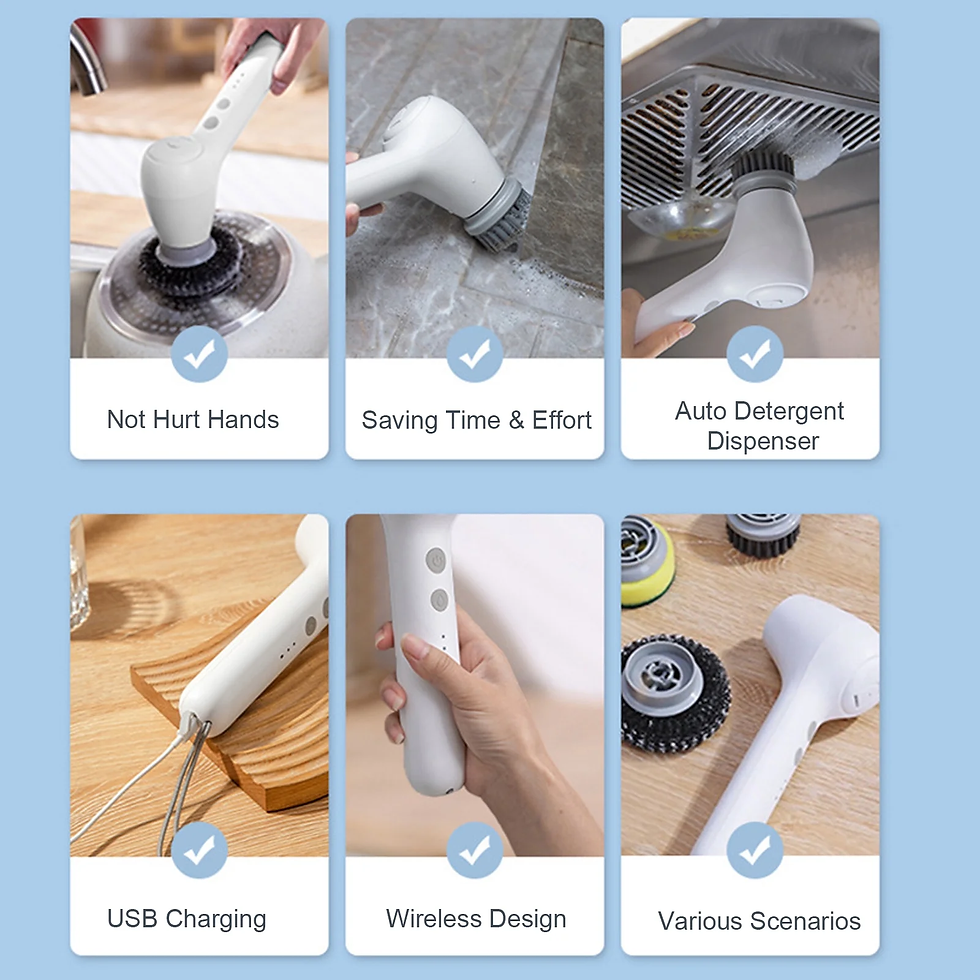 Thumbnail: Electric Spin Scrubber, Bifoheek Power Cleaning Brush with Auto Detergent Dispen