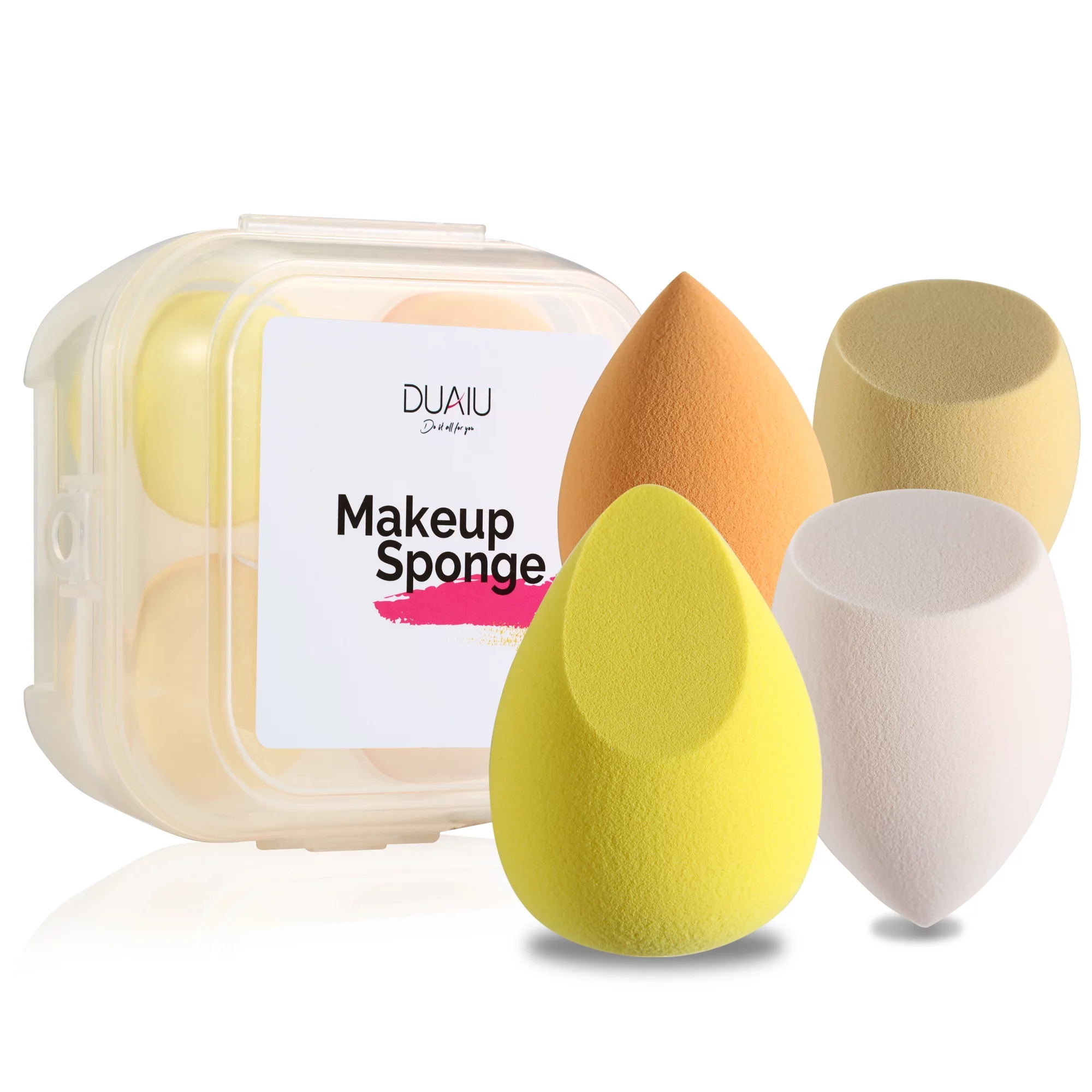 Makeup Sponge 4 Pack Blenders Beauty Foundation Sponges Set 4 Color Latex Free