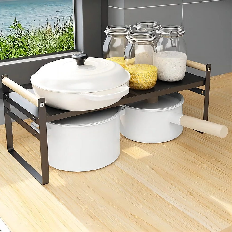 Thumbnail: Expandable Cabinet Shelf Organizer, Kitchen Cupboard Organiser for Kitchen Pantr