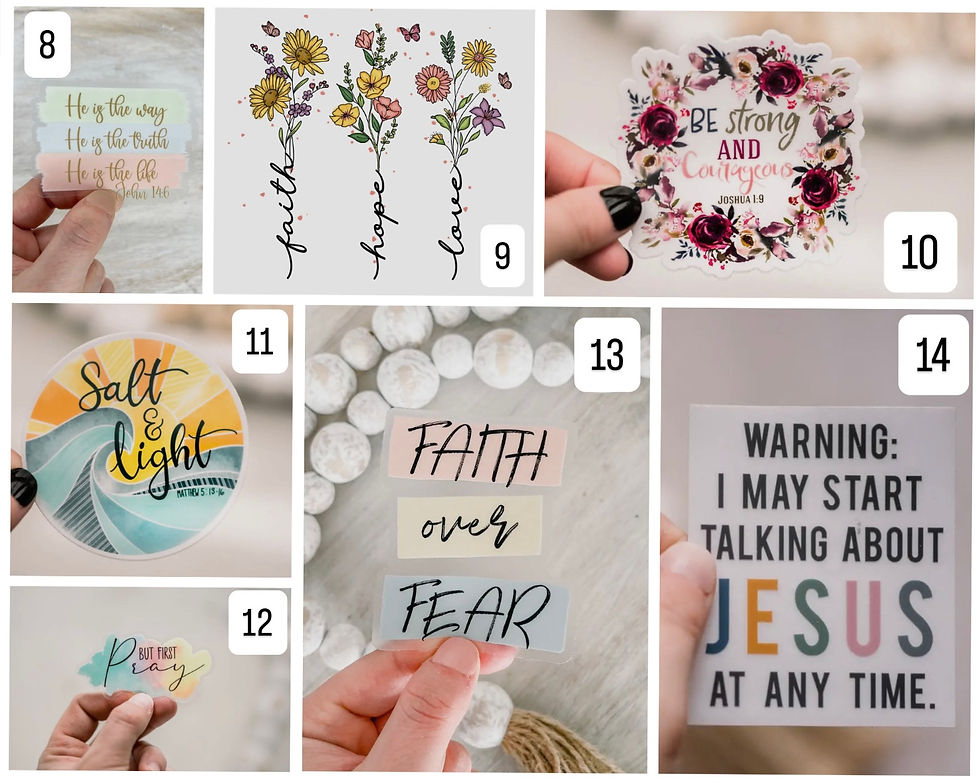 Thumbnail: 5 Clear Vinyl Stickers of Your Choice