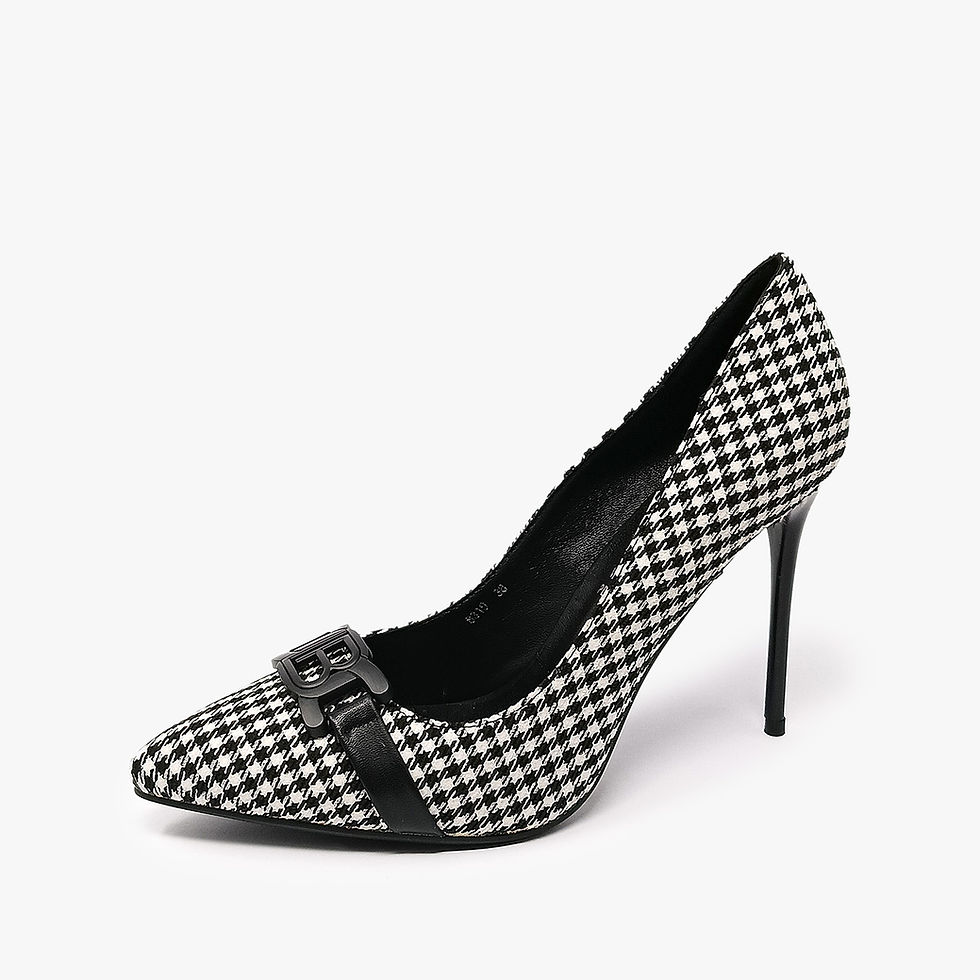 Laura Biagiotti - Décolleté con tacco a spillo - Nero, Pied de poule