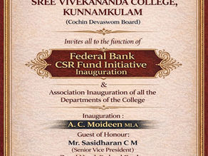 Federal Bank CSR Fund Initiative Inauguration & Association Inauguration of all Departments