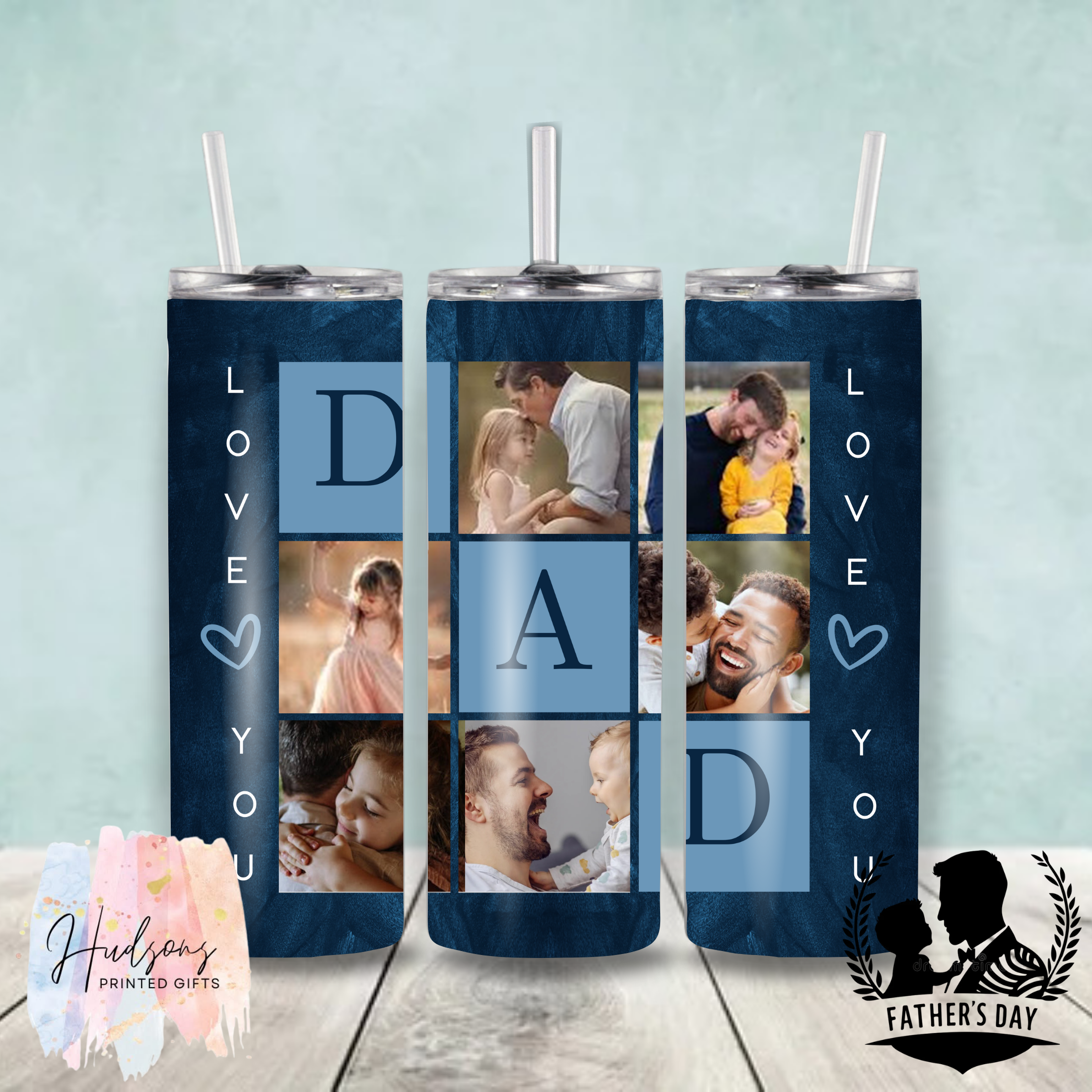 Dad Tumbler Blue Style (6 Images)