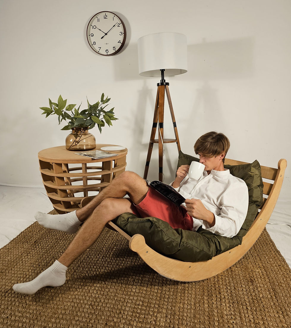 Modern parametric wooden chair handcrafted from birch plywood — elegant sculptural design for contemporary interiors.