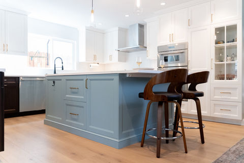 Open Concept Layout With Custom Cabinetry, Quartz Surfaces, And A Design Focused On Natural Light And Family Gathering. Kitchen Remodel in Orange, CA by Le Gourmet Kitchen project photo 11