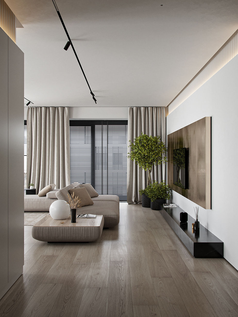 planters in living area