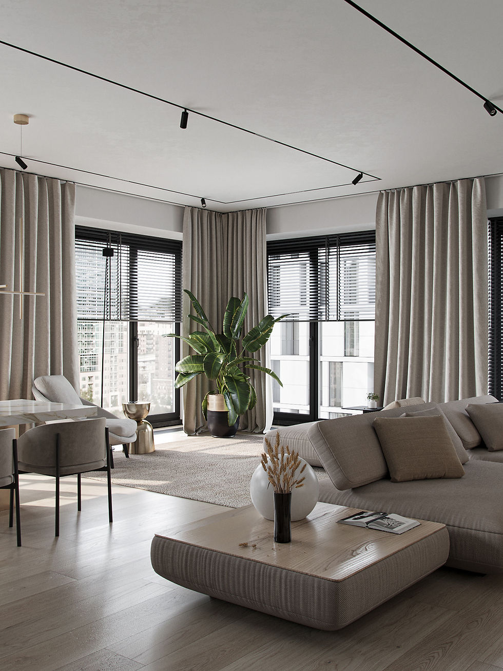 plants in living area