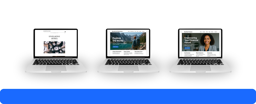 Professionelle OnePage-Website – modernes Design, einfache Struktur und klare Handlungsaufforderungen für mehr Termine.