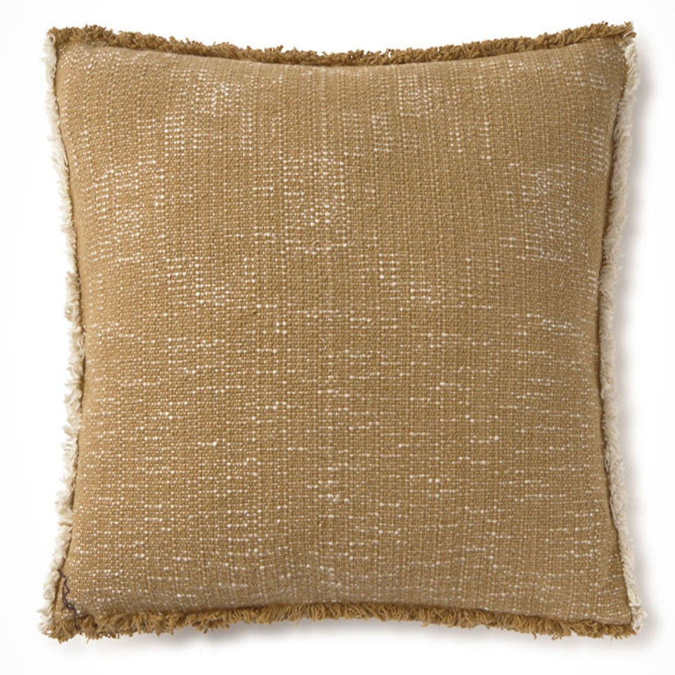 Ochre Handloom Cotton Pillow