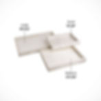 serving tray set white