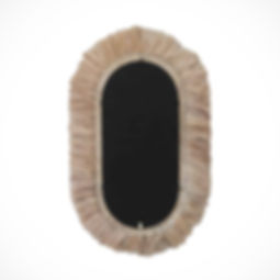 Handwoven Oval Mirror