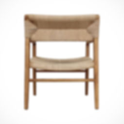 Natural teak loom accessory chair