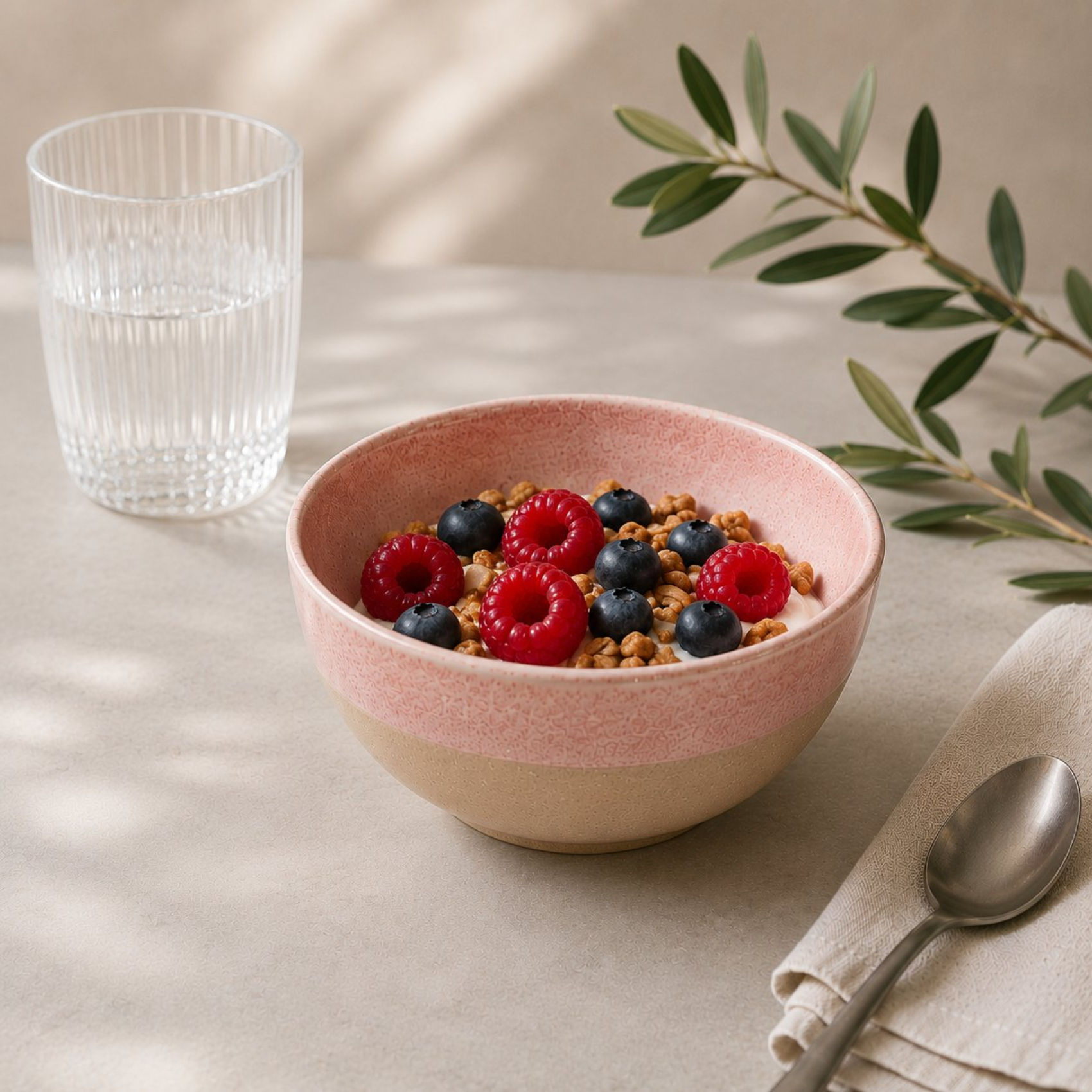 Breakfast stoneware bowl