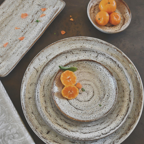 Truffle Sand Ceramic Dinnerware + Serving Sets
