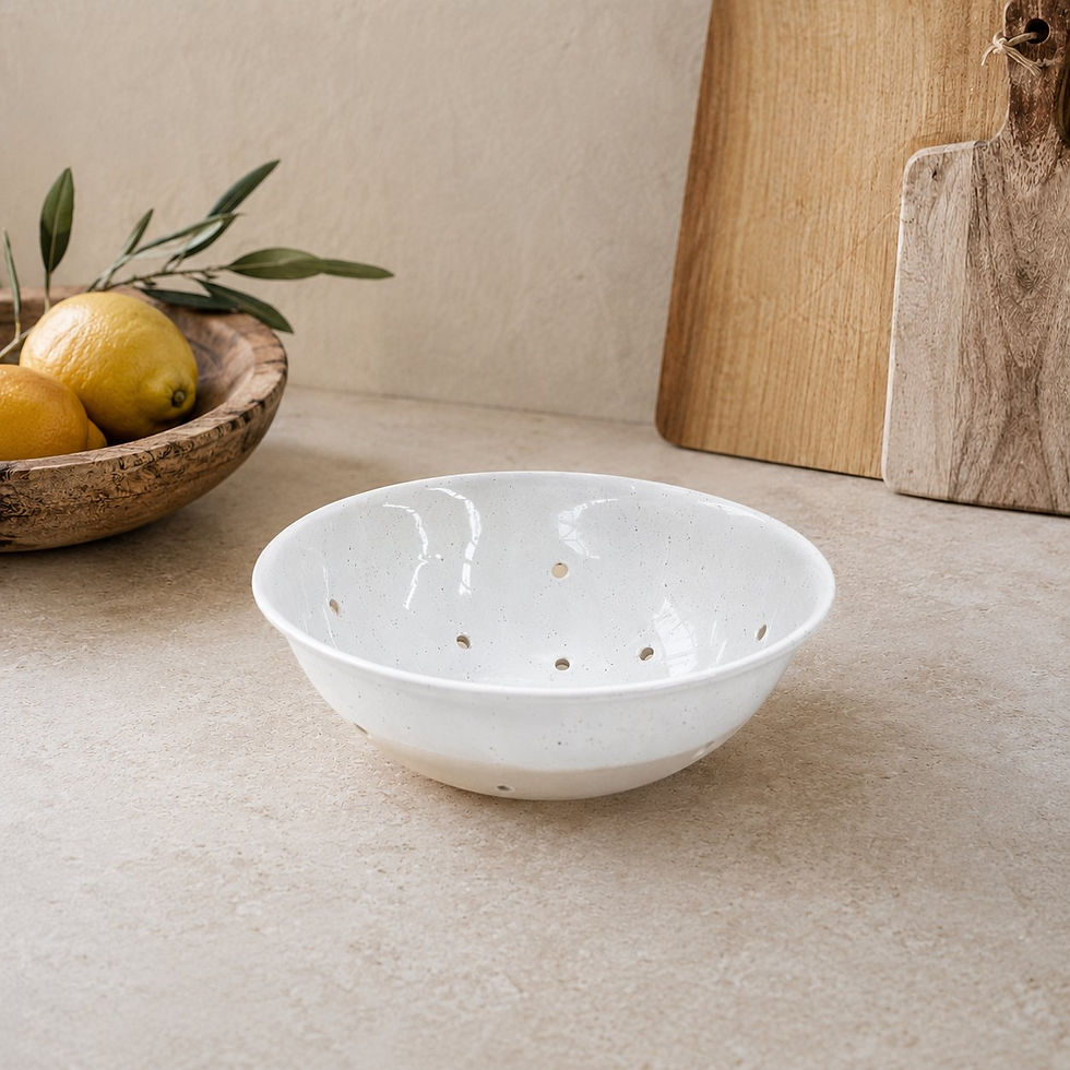 stoneware colander