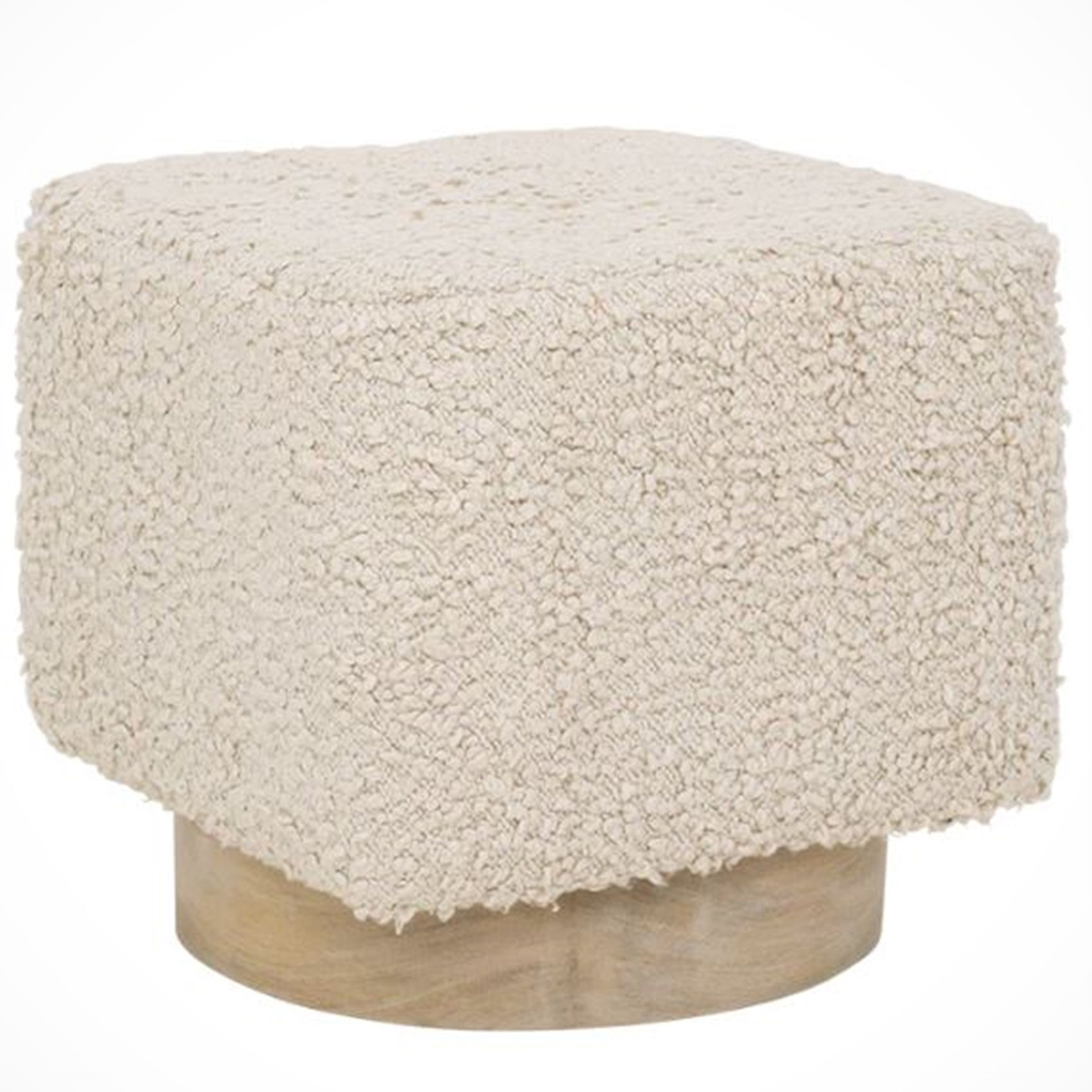 Soft cotton boucle pouf