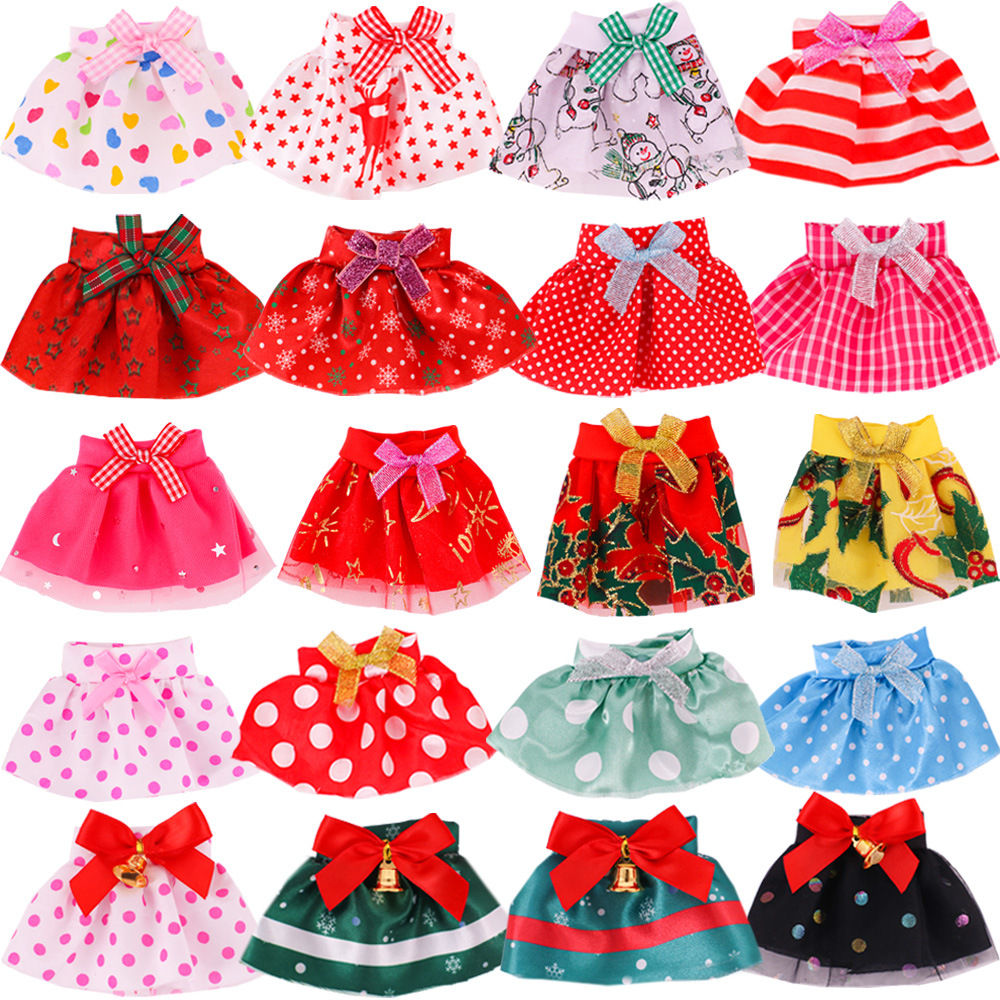 18piece Christmas Elf doll accessories clothes dress skirt