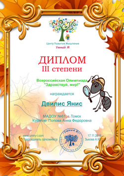 Диплом Двилис Янис