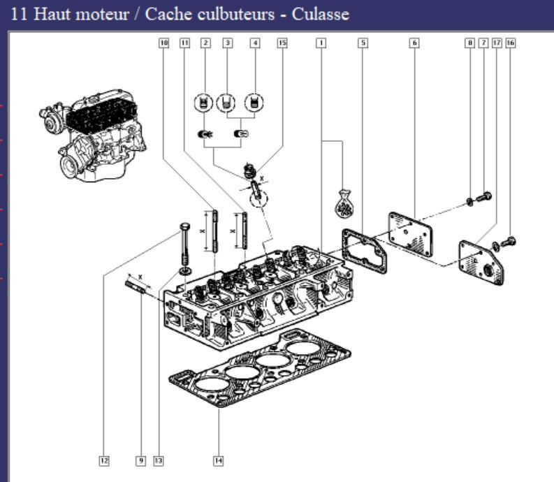 Joint de culasse origine R5 Super 5 GT Turbo Renault 7701467896 7701468450