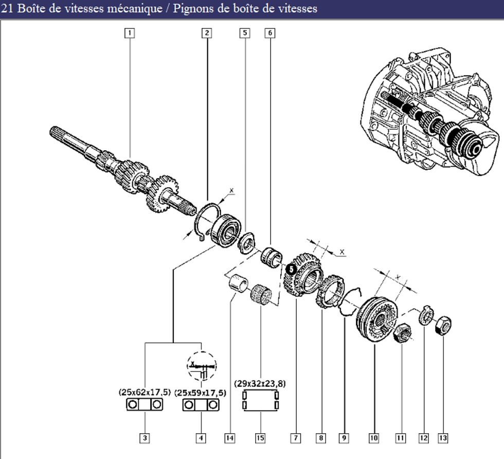 Miniature : Synchro synchroniseur Renault Clio 16S 16V JB3 7700708152 8200302435