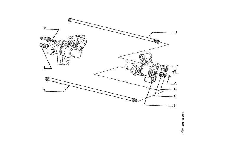 Miniature : Kit renovation train arriere 205 GTI 514842 514848 - schema