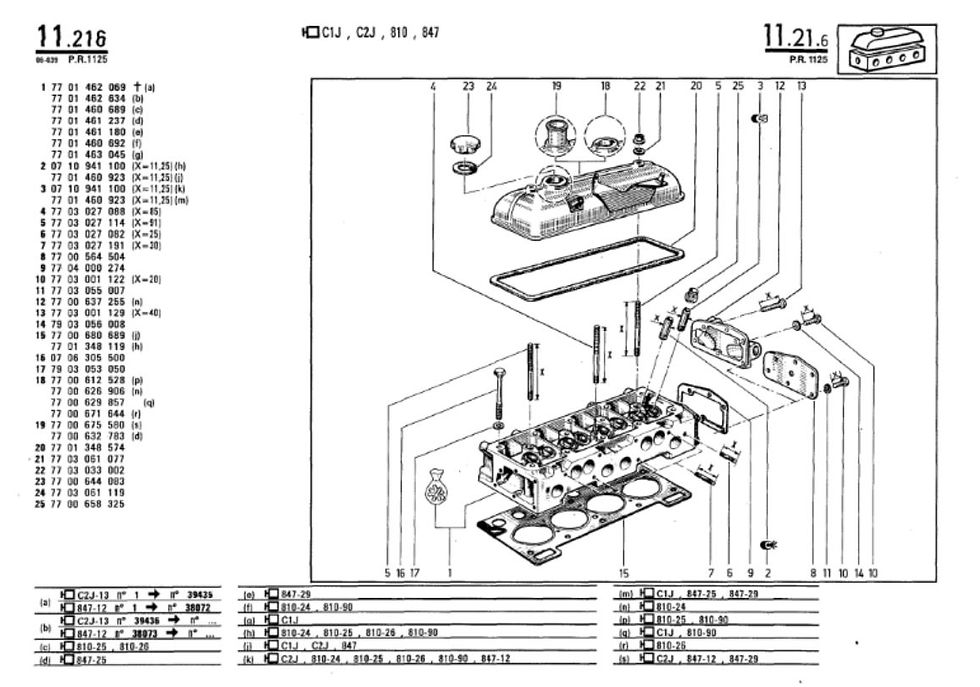 Miniature : Joint bouchon huile 7703061119 Renault 5 R5 oil cap seal