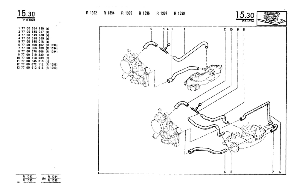 Miniature : Purge robinet circuit eau Renault 5 R5 Alpine carburateur raccord T 7700519230